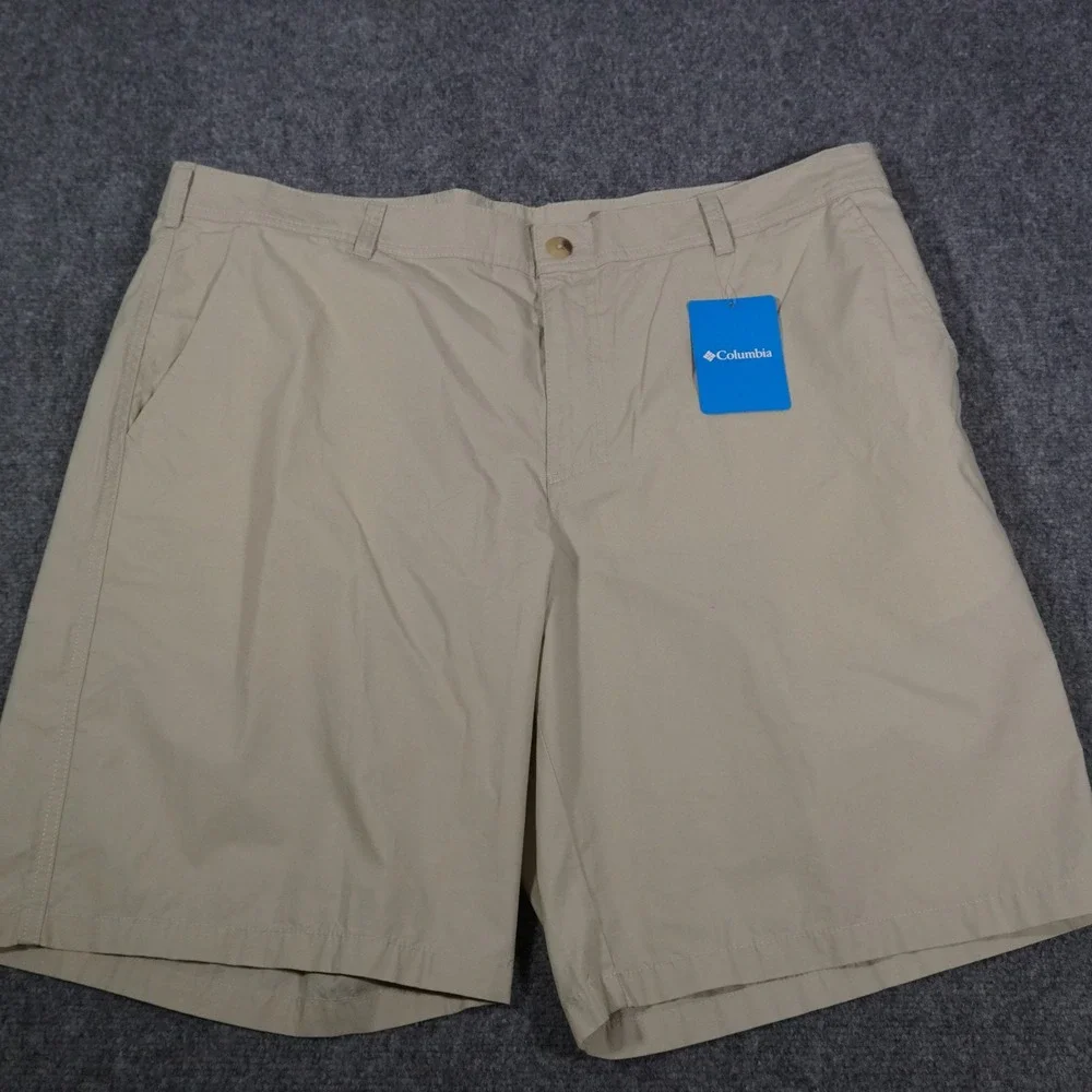 Columbia Mens 40 Regular Beige Casual Chino Shorts Comfort Outdoor New